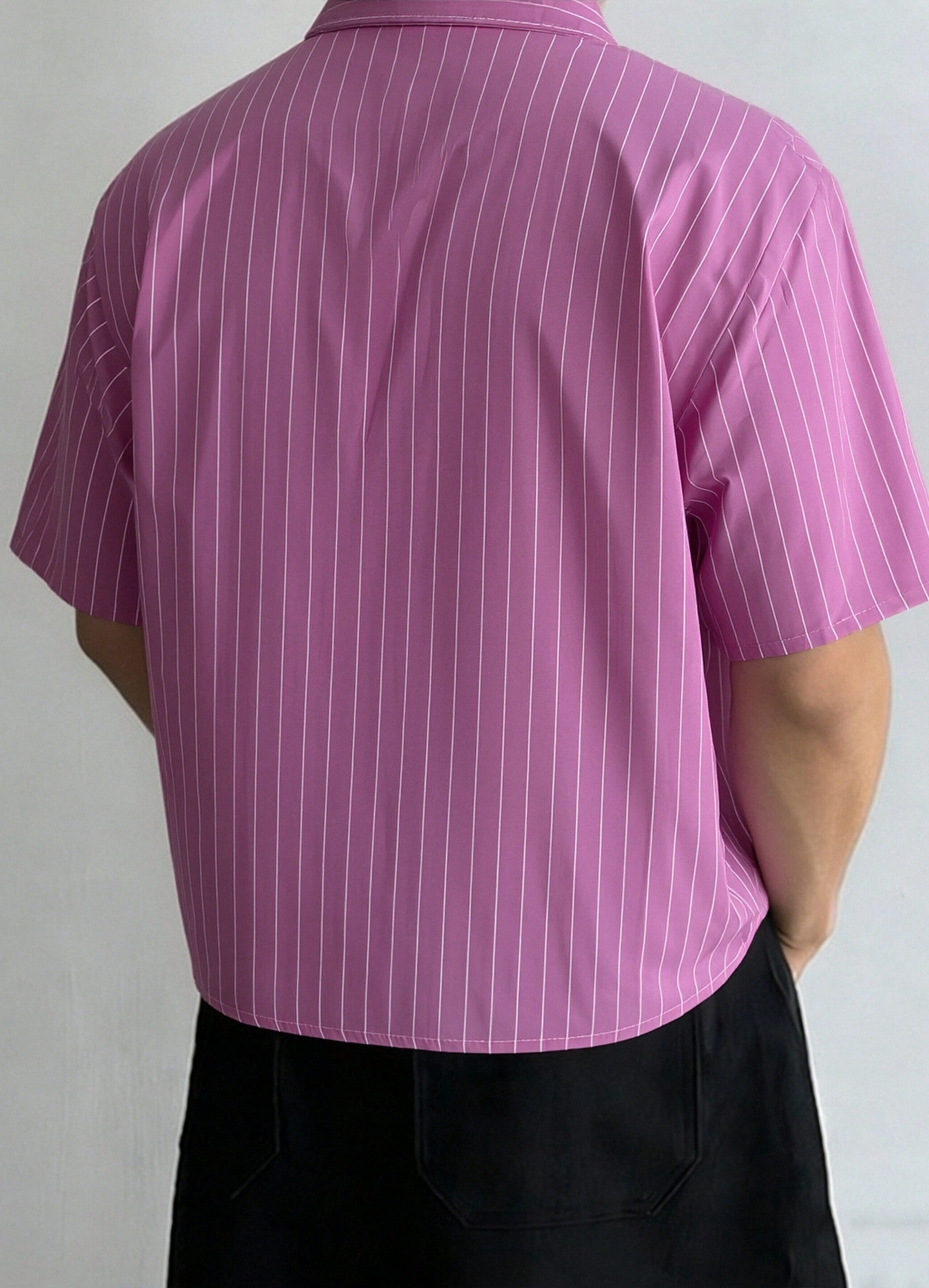 Watermelon Striped Boxy Shirt