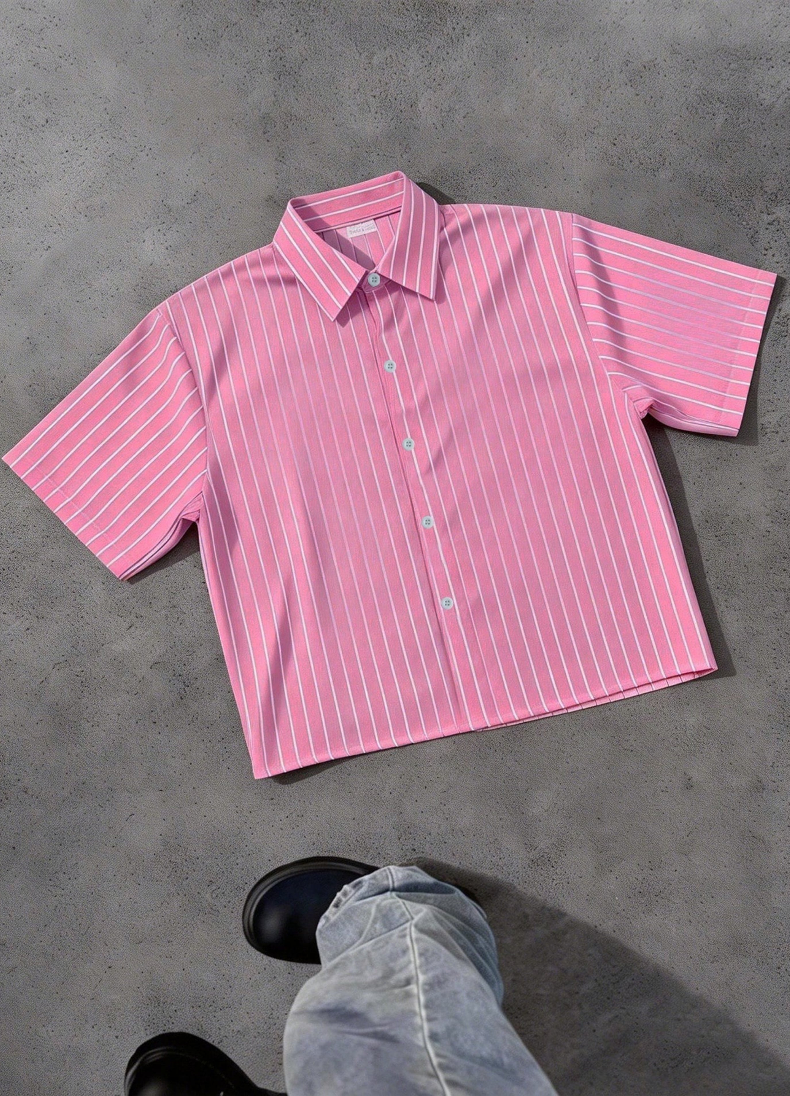 Watermelon Striped Boxy Shirt