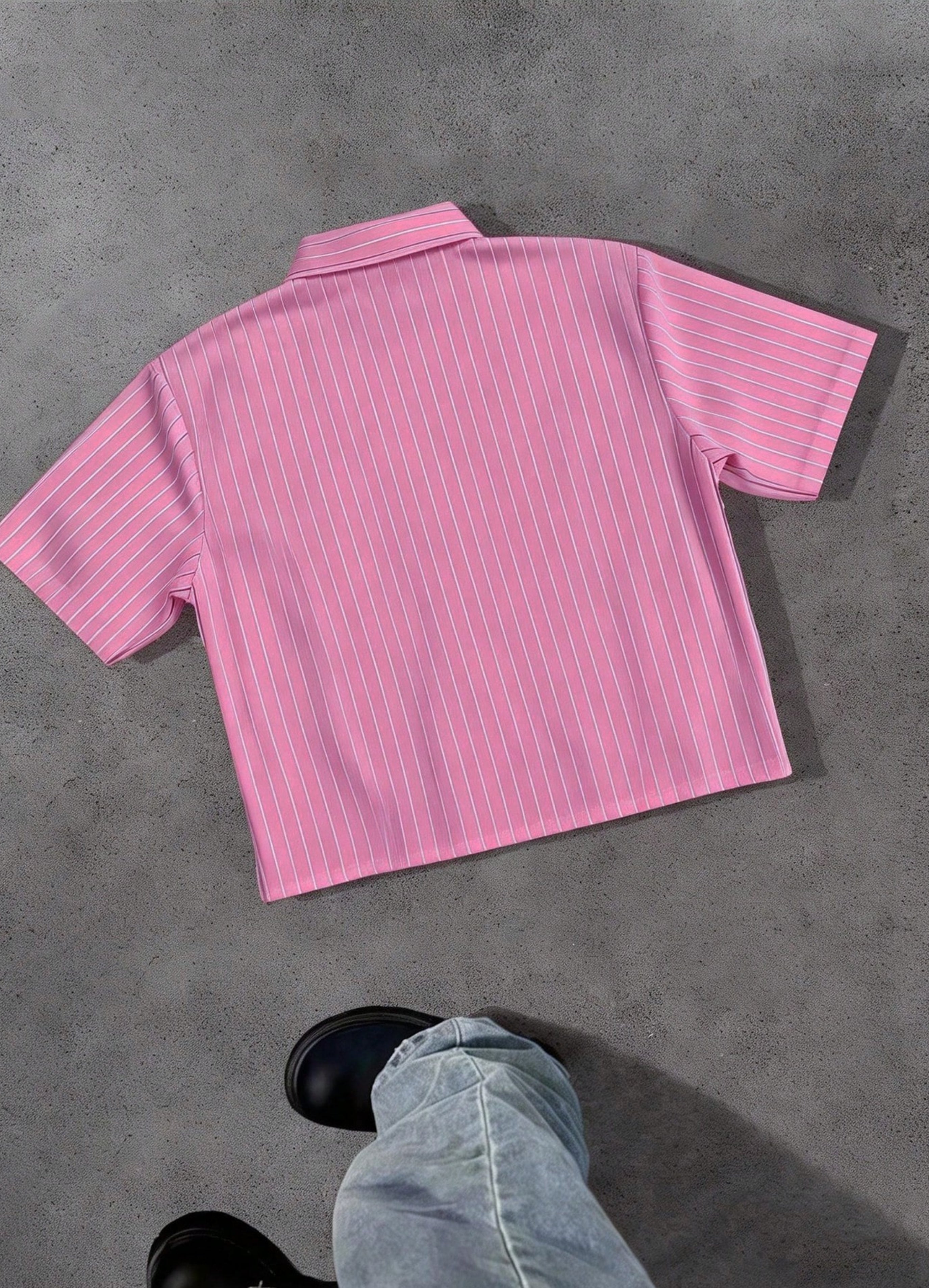 Watermelon Striped Boxy Shirt