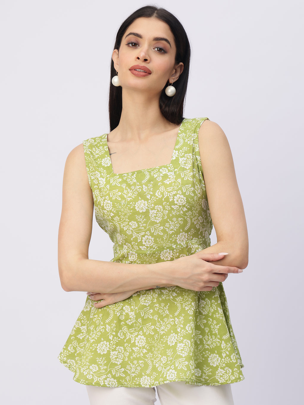 Women’s Floral Peplum Top