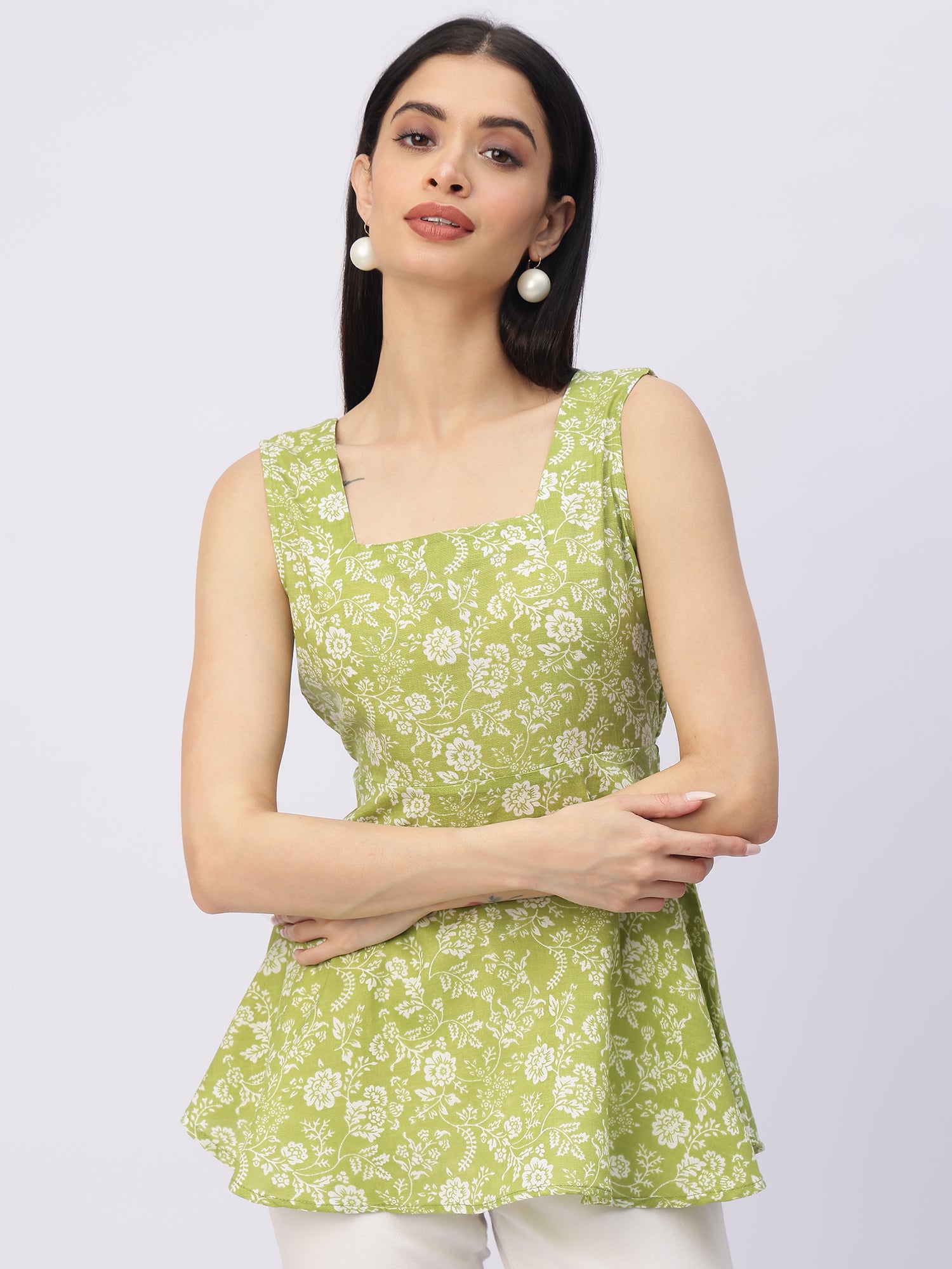 Women’s Floral Peplum Top