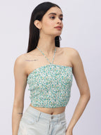 Smocked Halter Crop Top