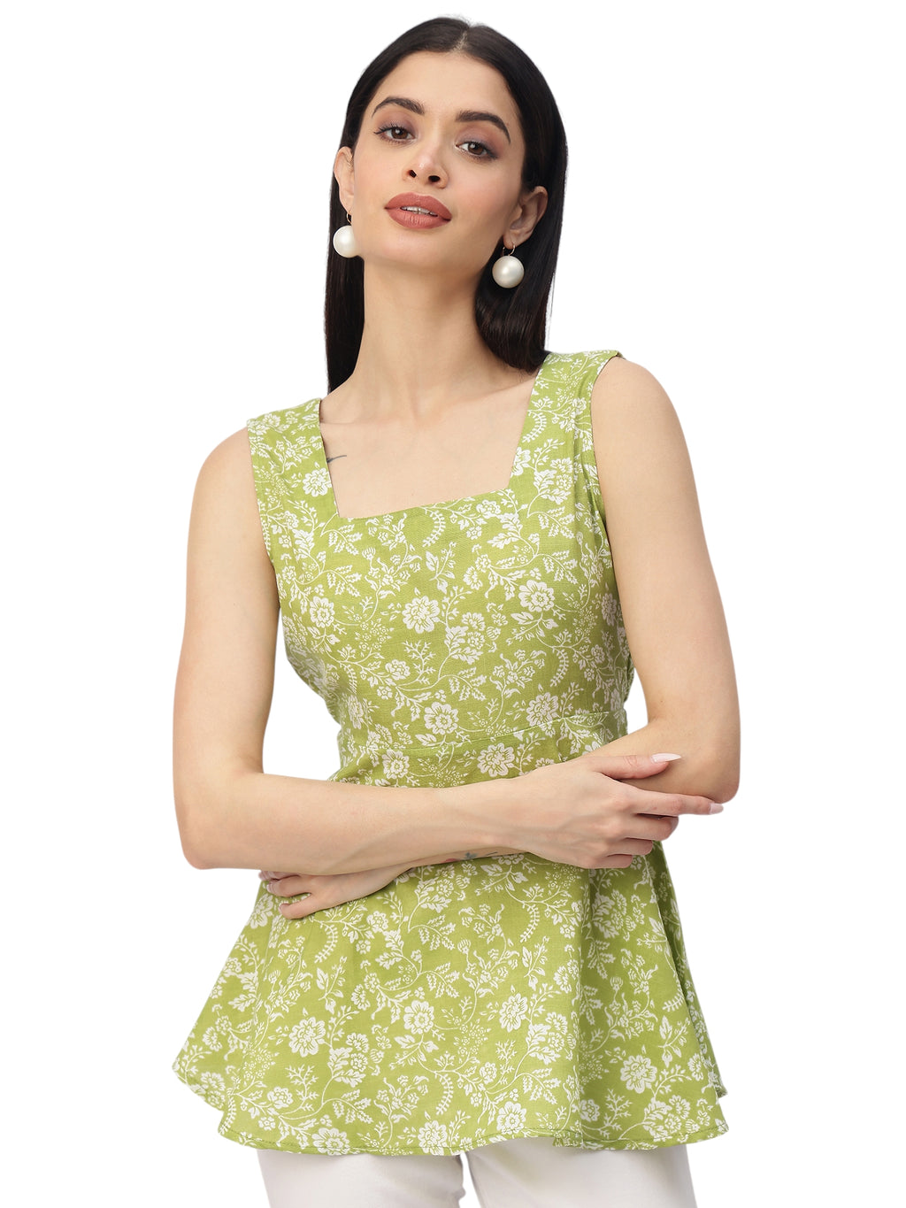 Women’s Floral Peplum Top